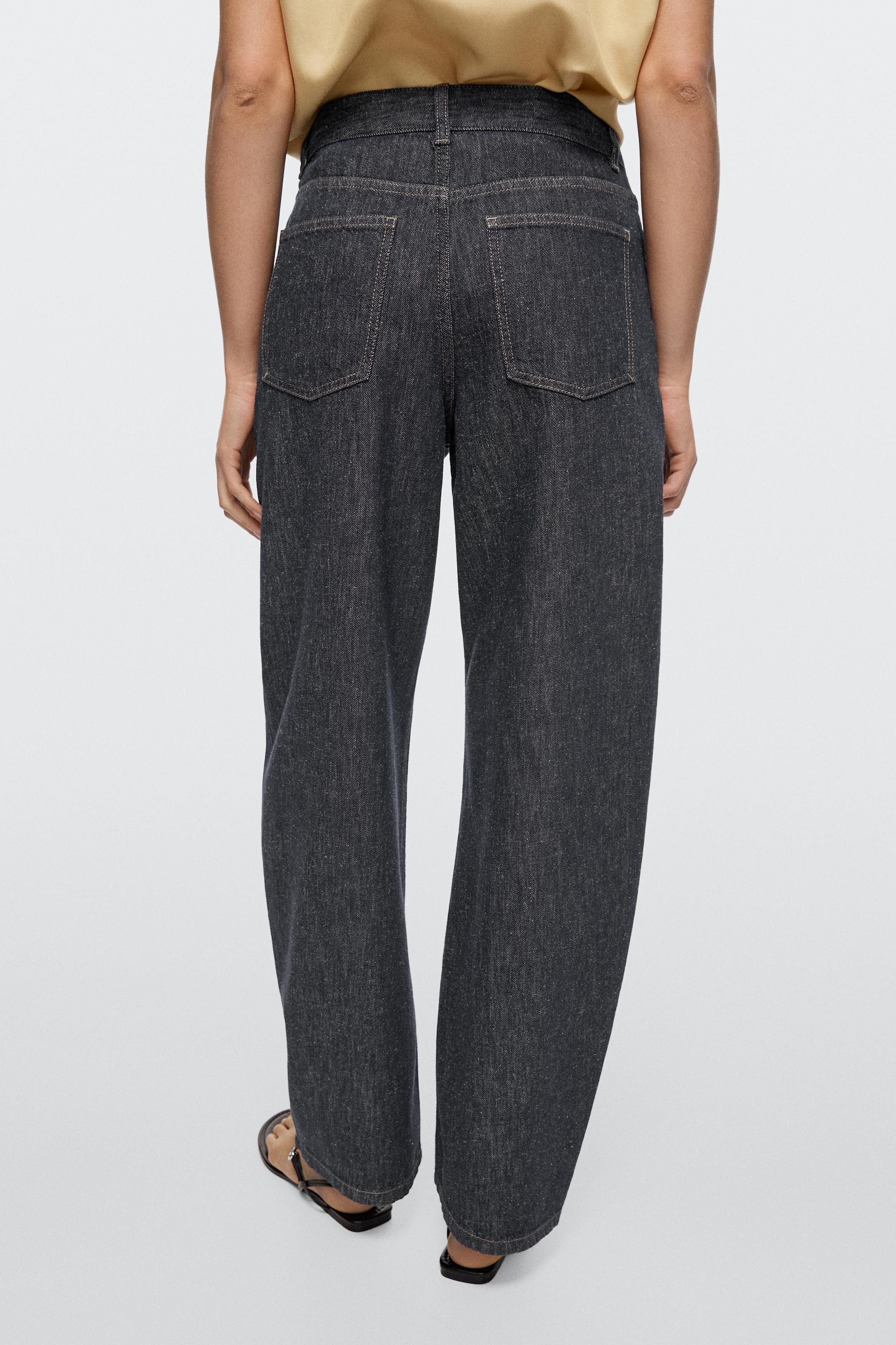 Jean barrel fit taille haute